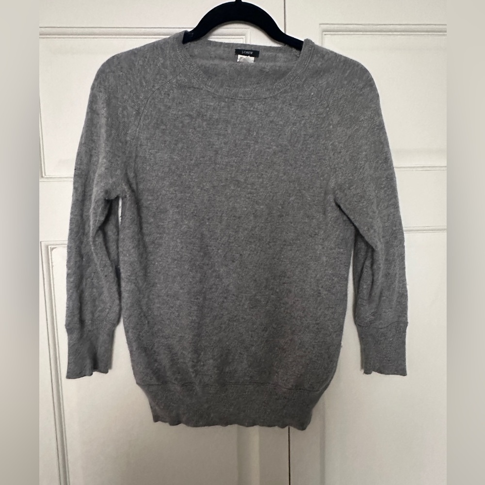 J. Crew 3/4 sleeve merino wool blend sweater.